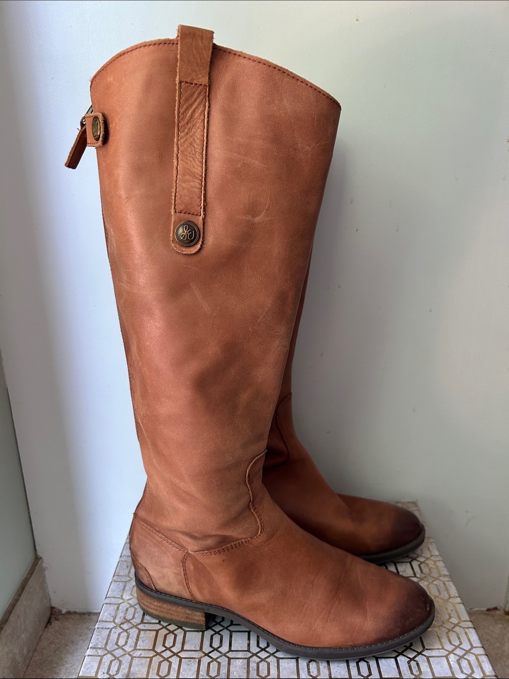 Sam Edelman Penny Leather Riding Boots Women's size 7.5